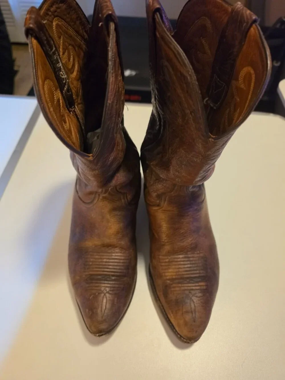 Vintage Lucchese Classics Mens Western Brown Boots Sz 10.5 E